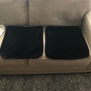Two Plush Pillow Covers 18x18